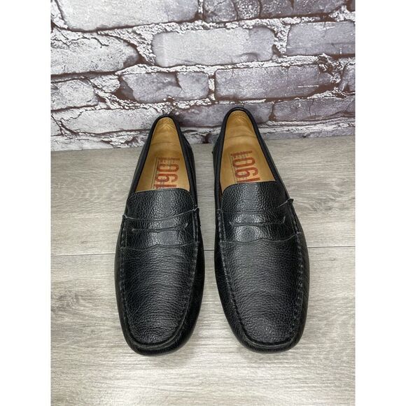 1901 Black Leather Penny Loafers Slip On Driving Shoes Men’s Sz 13M US/46EU - Picture 10 of 16